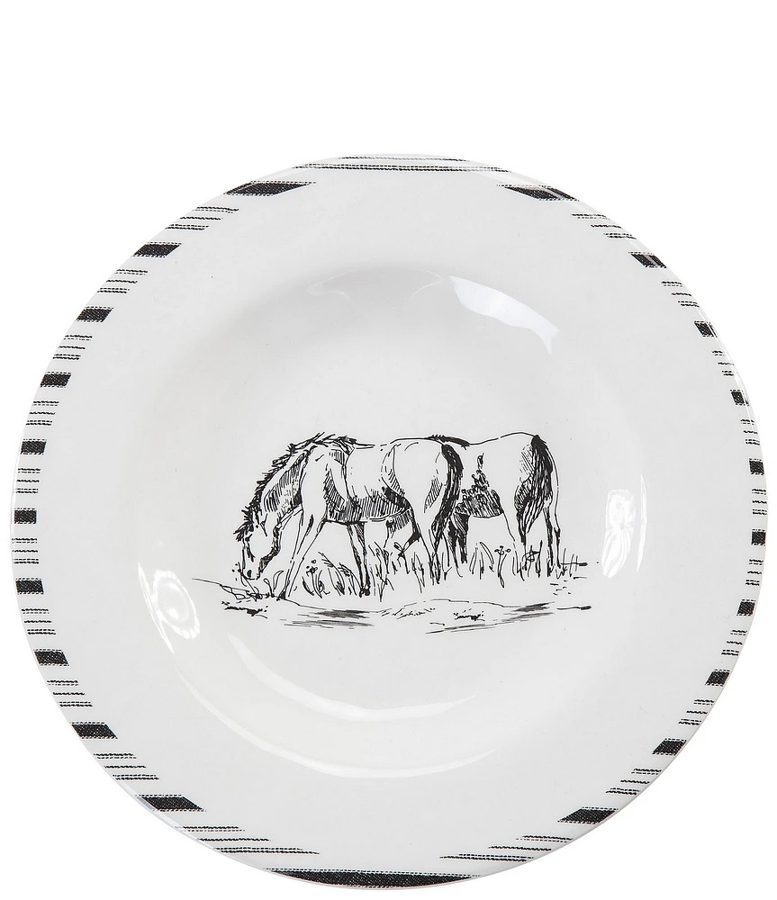 HiEnd Accents x Paseo Road Ranch Life Collection Melamine Salad Plates, Set of 4
