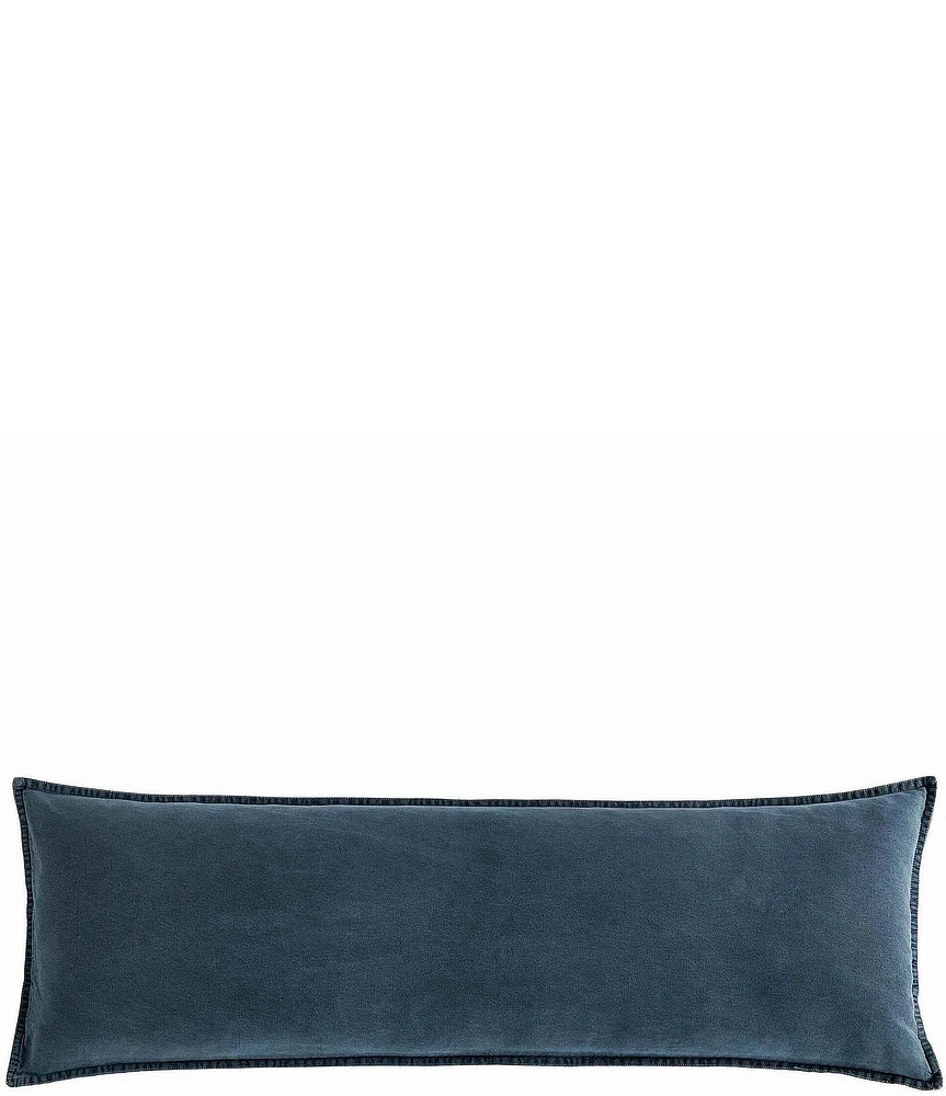 HiEnd Accents Stonewashed Cotton Canvas Long Lumbar Pillow