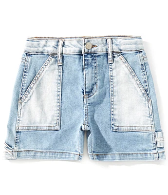 Hippie Girl Big Girls Two-Tone Carpenter Denim Shorts