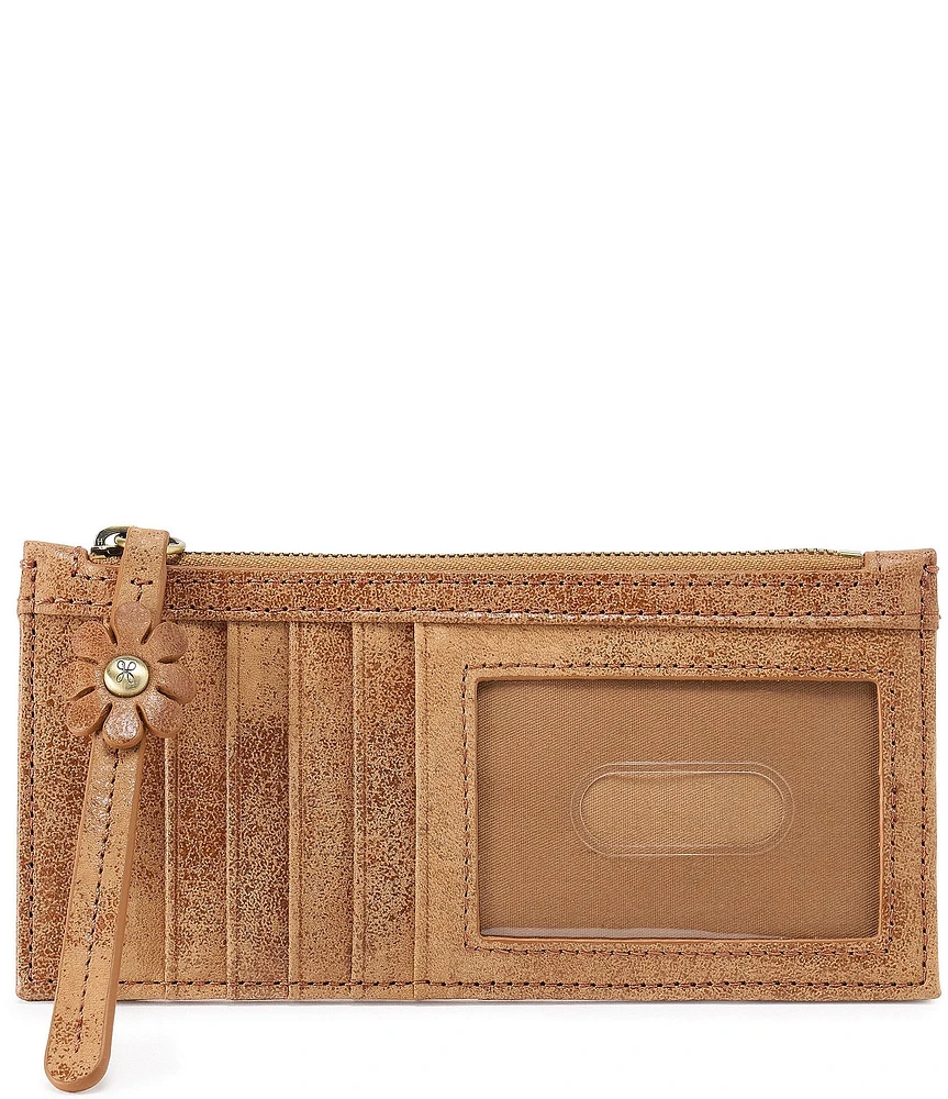 HOBO Carte Floral Zipper Buffed Leather Card Case