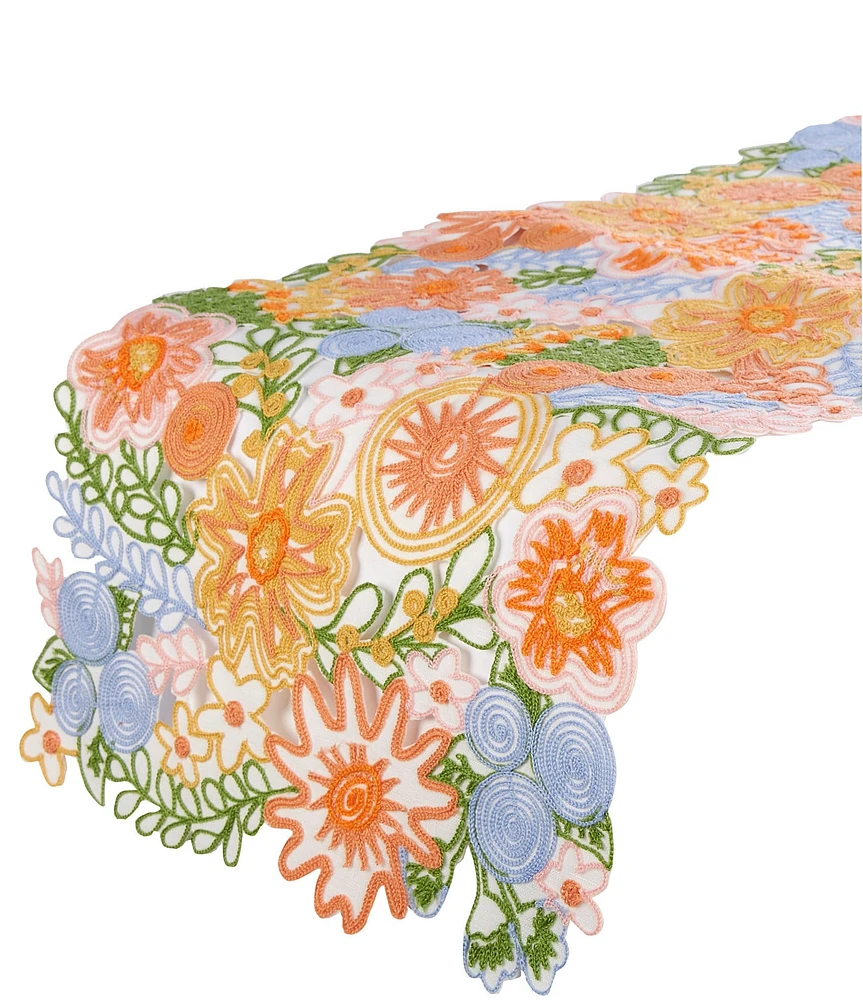 Homewear Manon Embroidered Floral Runner, 72#double;