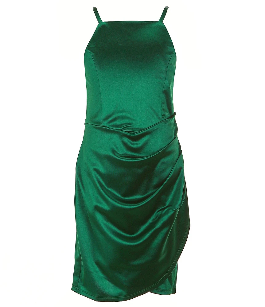 Honey and Rosie Big Girls Sleeveless Gathered Sheath Dress