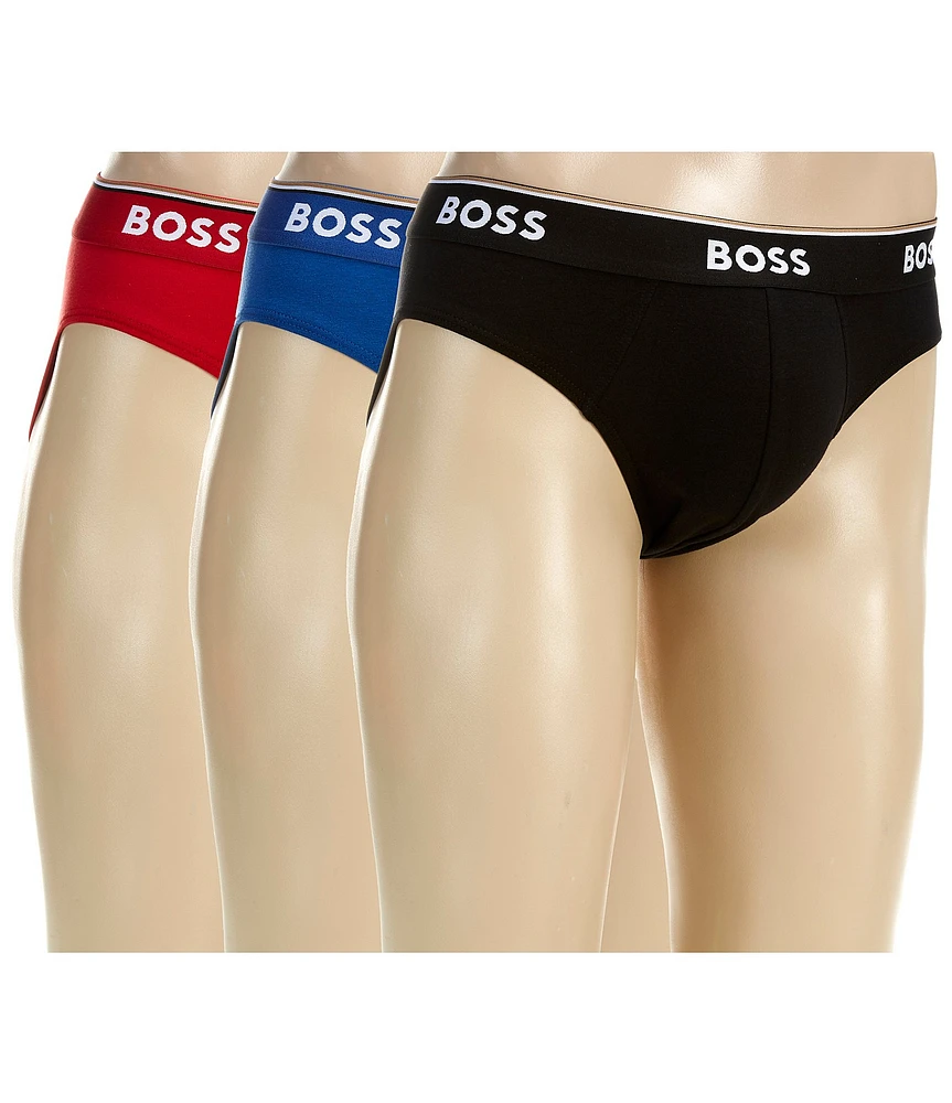 Hugo Boss Assorted Multi Solid Power Briefs 3-Pack