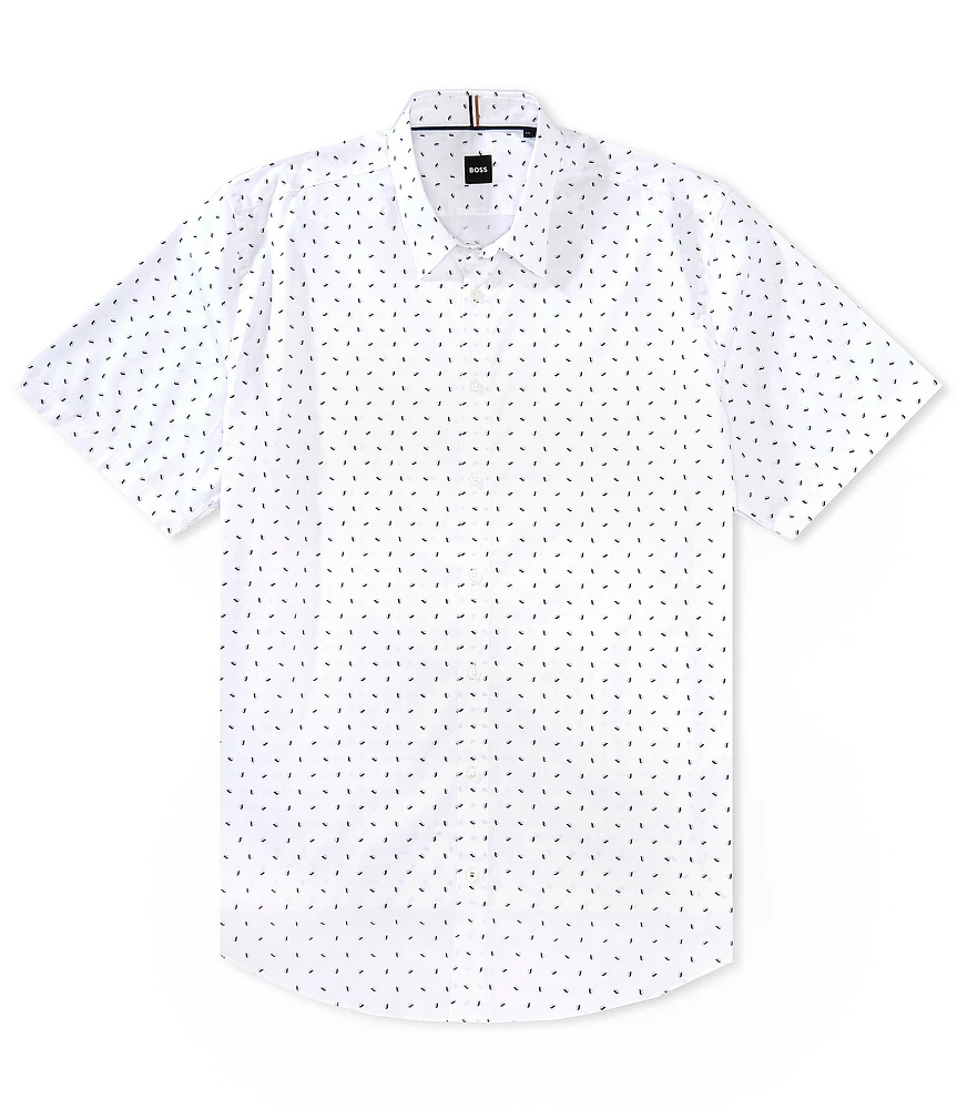 Hugo Boss BOSS Big & Tall C Roan Stretch Short Sleeve Woven Shirt