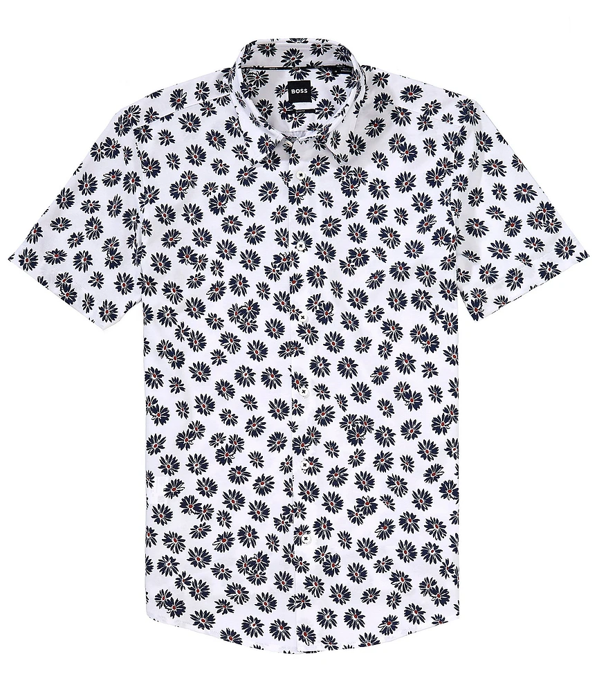 Hugo Boss BOSS Slim Fit P-Roan Short Sleeve Woven Shirt