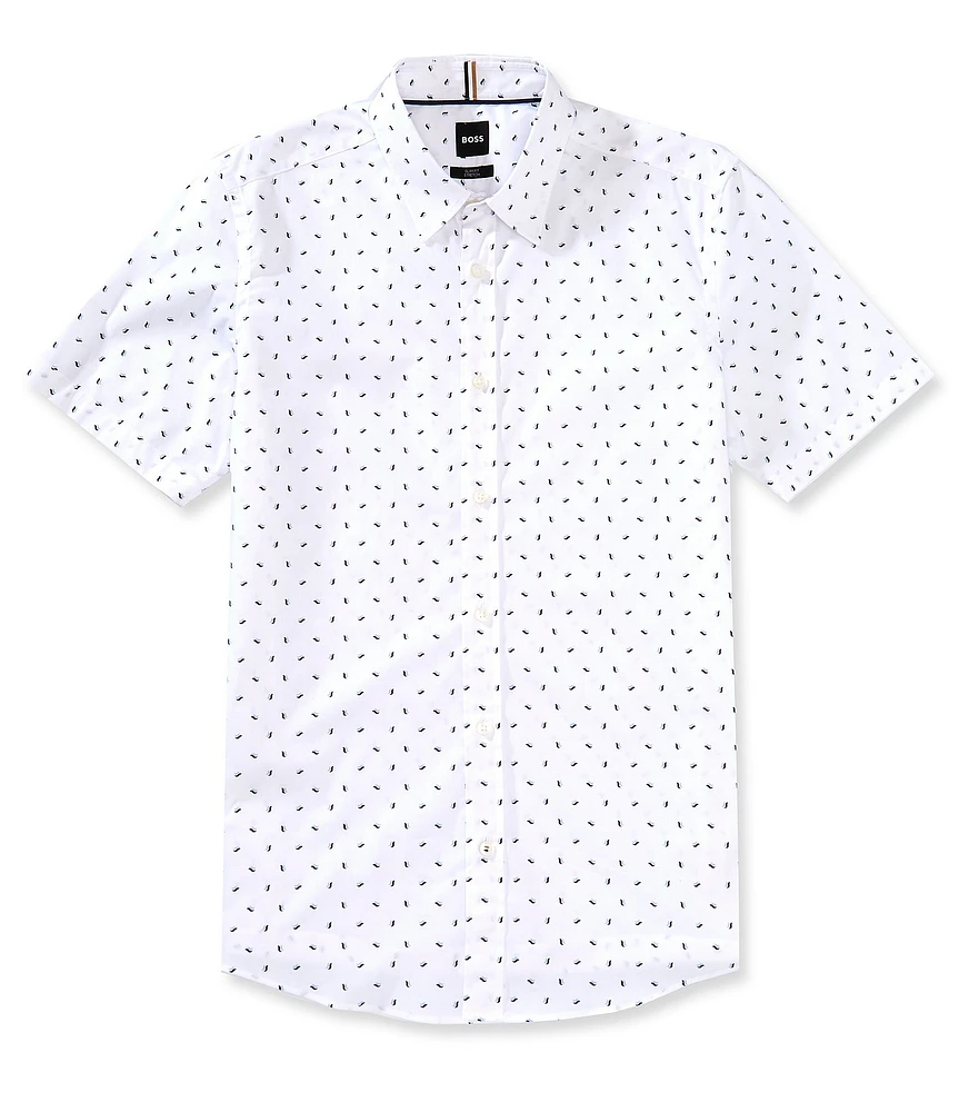 Hugo Boss BOSS Slim Fit Roan Ken Stretch Short Sleeve Woven Shirt