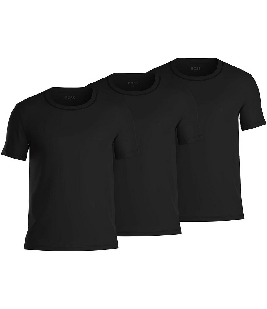 Hugo Boss Classic Fit Solid Short Sleeve Crew Neck Undershirt 3-Pack