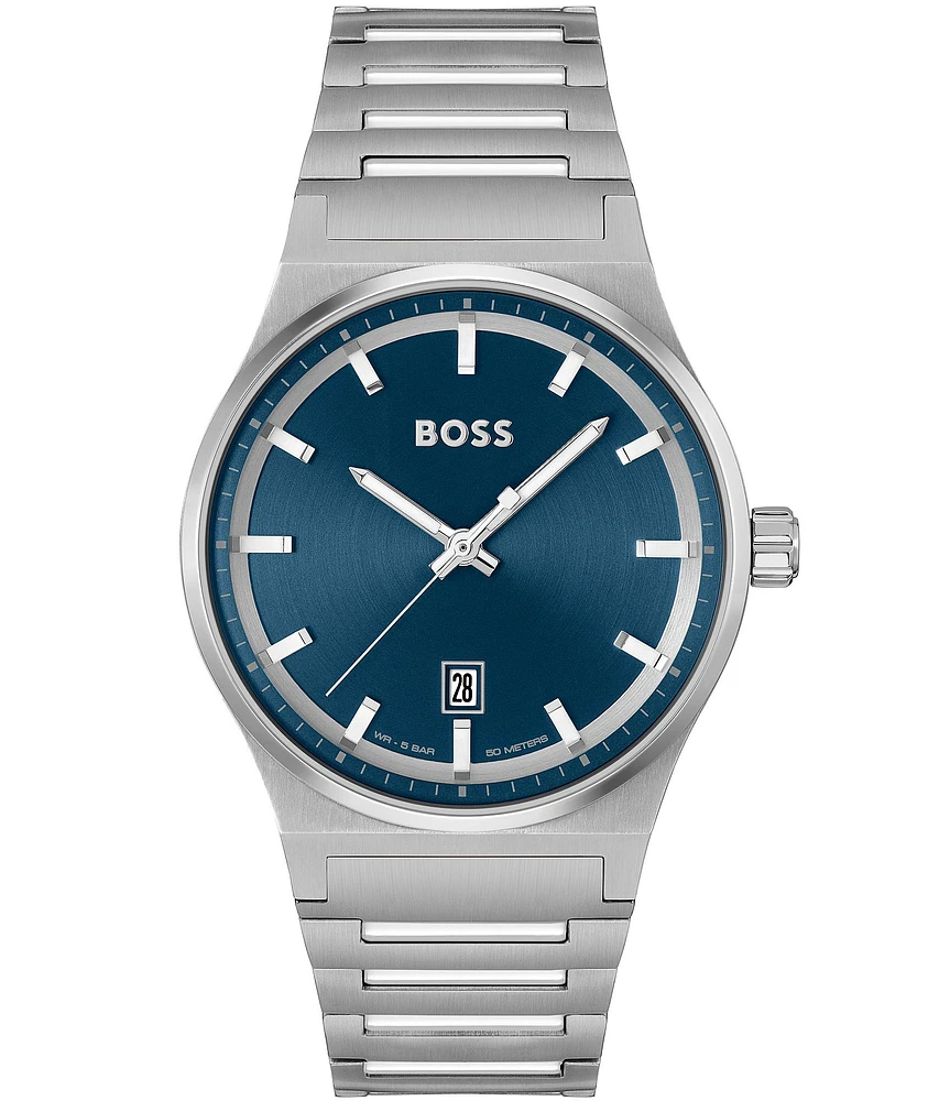 Hugo Boss Men's Candor Quartz Mechanical Automatic Stainless Steel Bracelet Watch