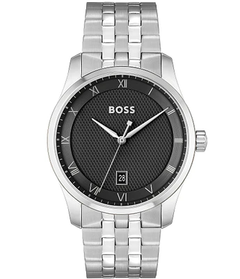 Hugo Boss Men's Principle Quartz Mechanical Automatic Stainless Steel Bracelet Watch
