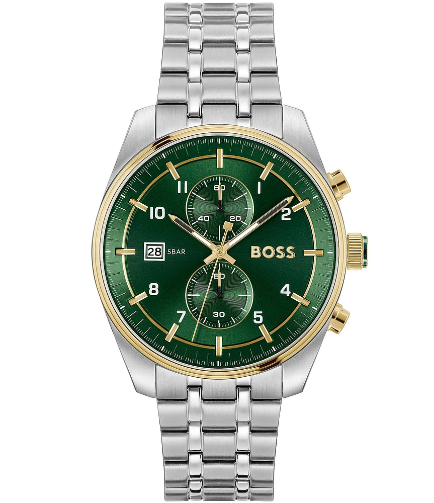 Hugo Boss Men's Skytraveller Quartz Chronograph Stainless Steel Bracelet Watch