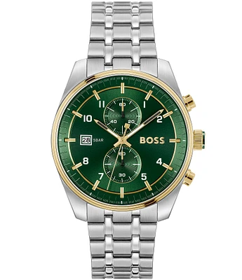 Hugo Boss Men's Skytraveller Quartz Chronograph Stainless Steel Bracelet Watch