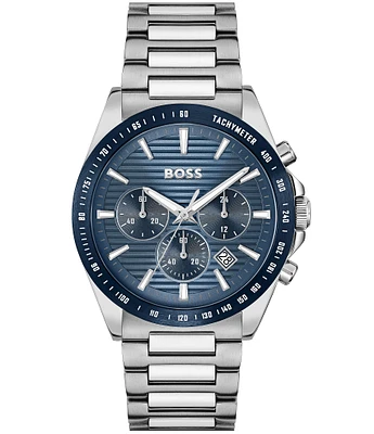 Hugo Boss Men's Strike Quartz Chronograph Stainless Steel Bracelet Watch