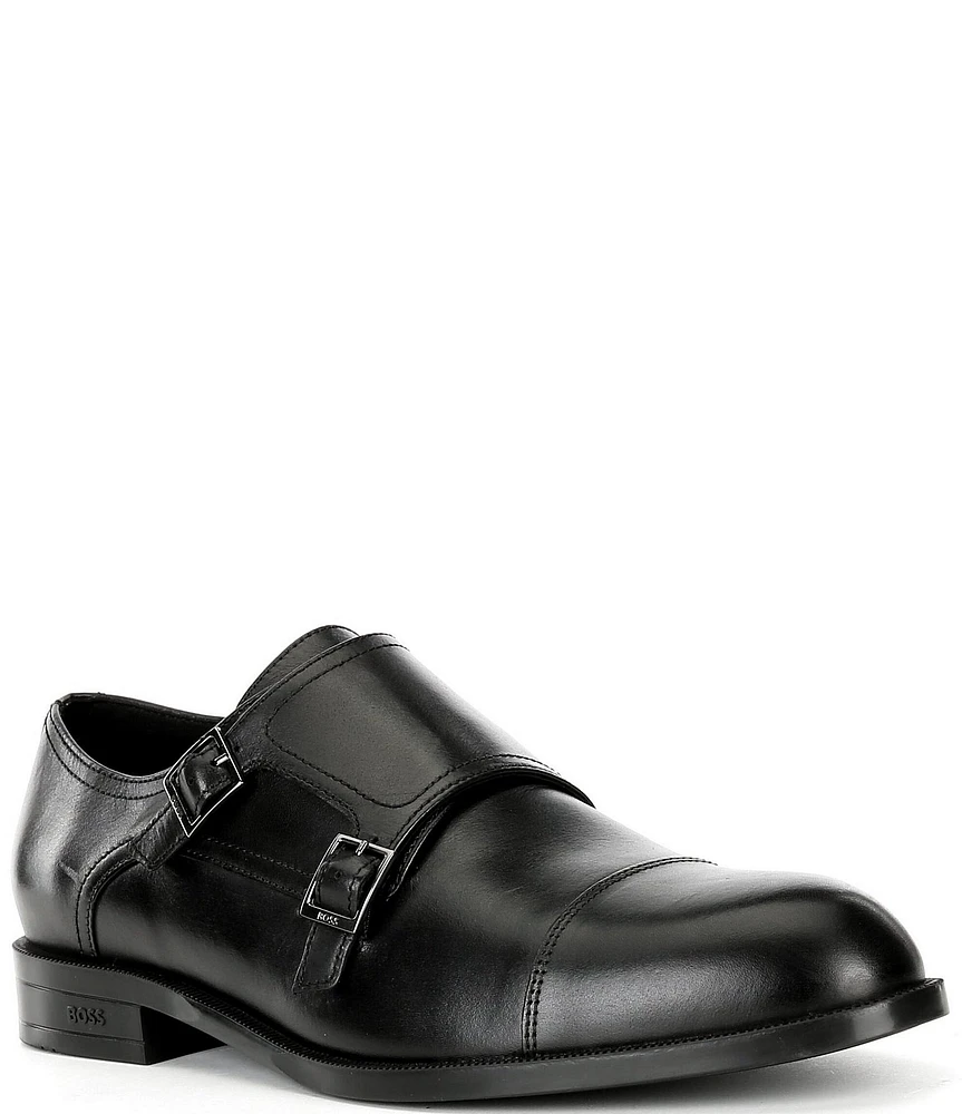 Hugo Boss Men's Tayil Leather Monk Strap Oxfords
