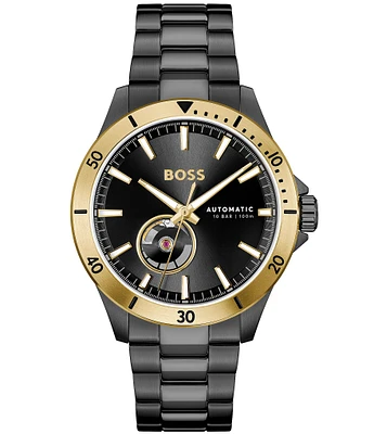 Hugo Boss Men's Trooper Mechanic Automatic Stainless Steel Bracelet Watch