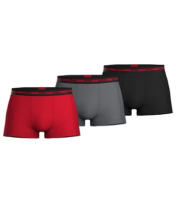 Hugo Boss Repeating Logo Strip Waistband Trunks 3-Pack