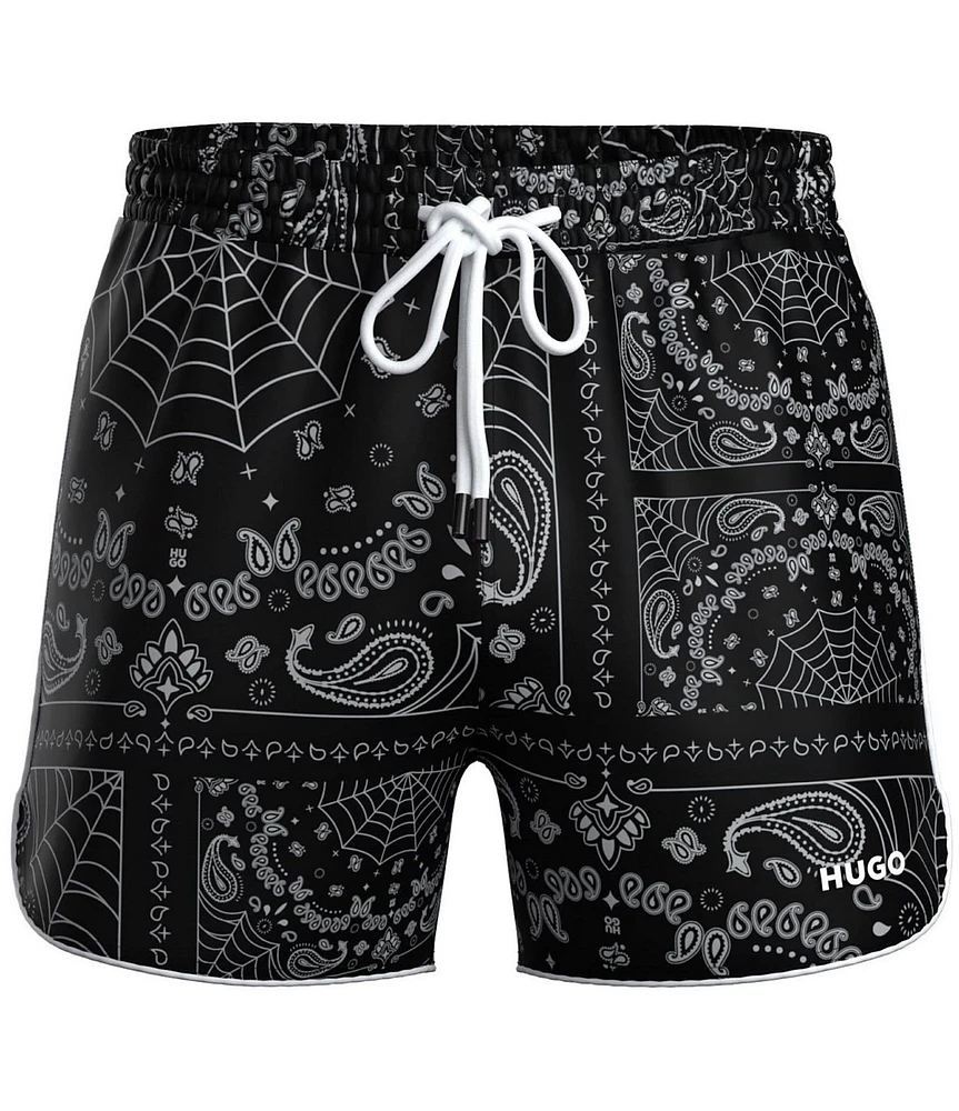 Hugo Boss RIK Mixed-Media 4.7#double; inseam Swim Trunks