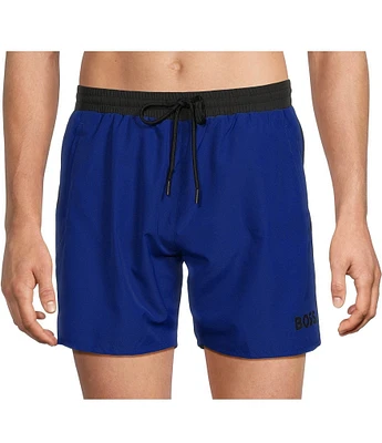 Hugo Boss Starfish 5.9#double; Inseam Swim Trunks