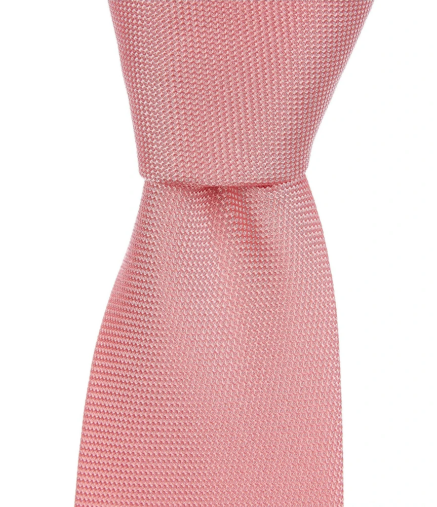 Hugo Boss Solid Textured 2.95#double; Silk Tie