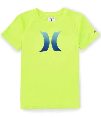 Hurley Big Boys 8-20 Short Sleeve Ombre Logo UPF 50+ T-Shirt