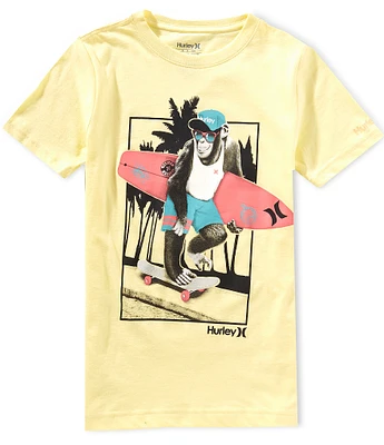 Hurley Big Boys Short Sleeve Monkey See Graphic T-Shirt
