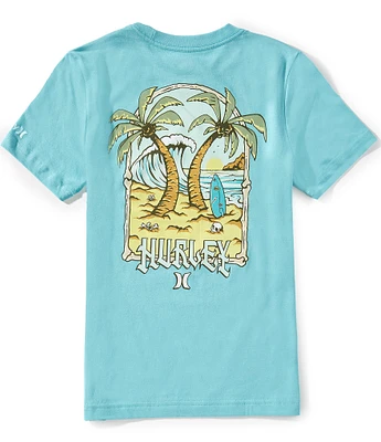 Hurley Big Boys Short Sleeve Palm Beach Graphic T-shirt