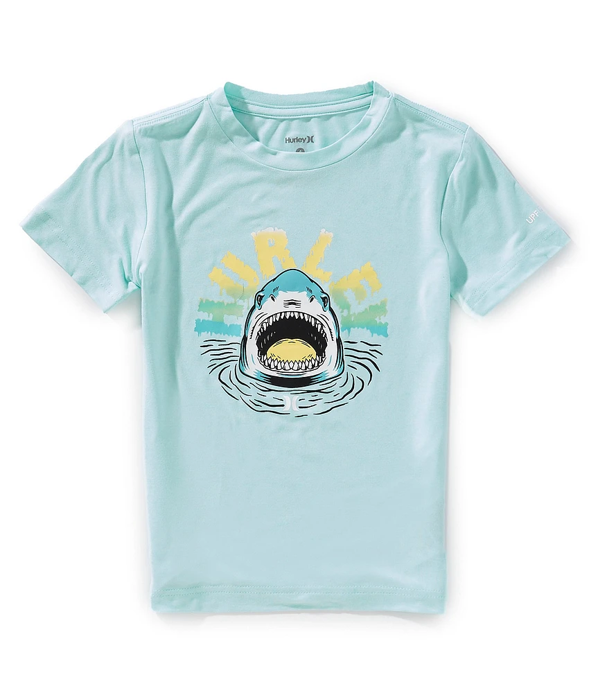 Hurley Little Boys Short Sleeve Graphic Shark Prep UPF T-Shirt