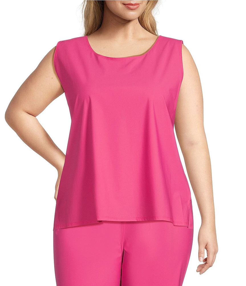 IC Collection Plus Prada Knit Scoop Neck Sleeveless Tank