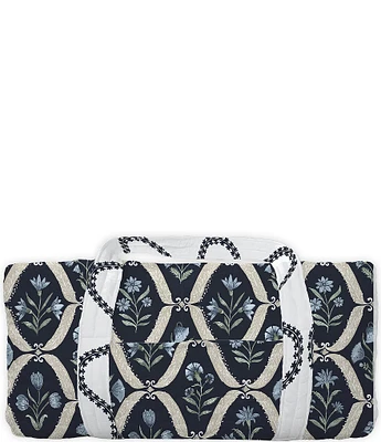 Ida Mae Home Charlotte Navy Quilted Weekender Duffle Bag