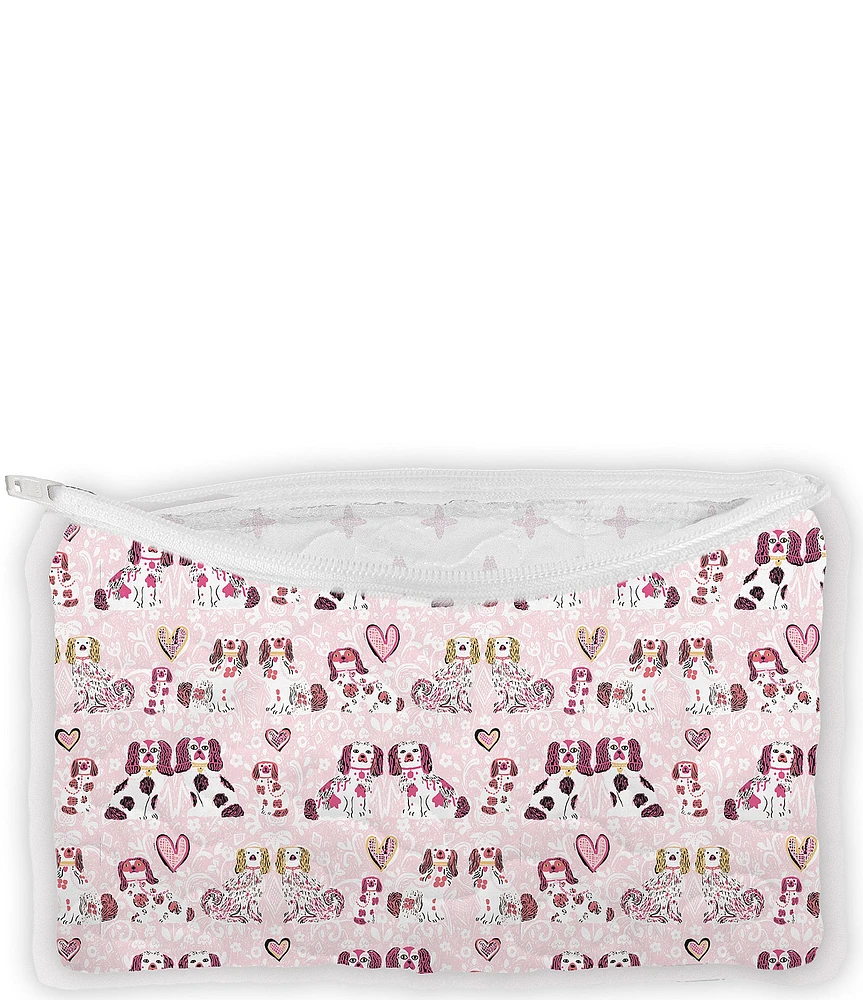 Ida Mae Home Foo Dogs Small Quilted Makeup Bag