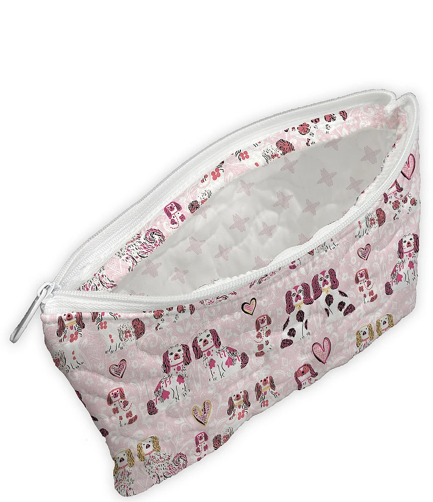 Ida Mae Home Foo Dogs Small Quilted Makeup Bag
