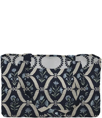 Ida Mae Home Charlotte Navy Quilted Tote Bag