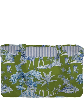 Ida Mae Home Ozara Jungle Green Quilted Tote Bag