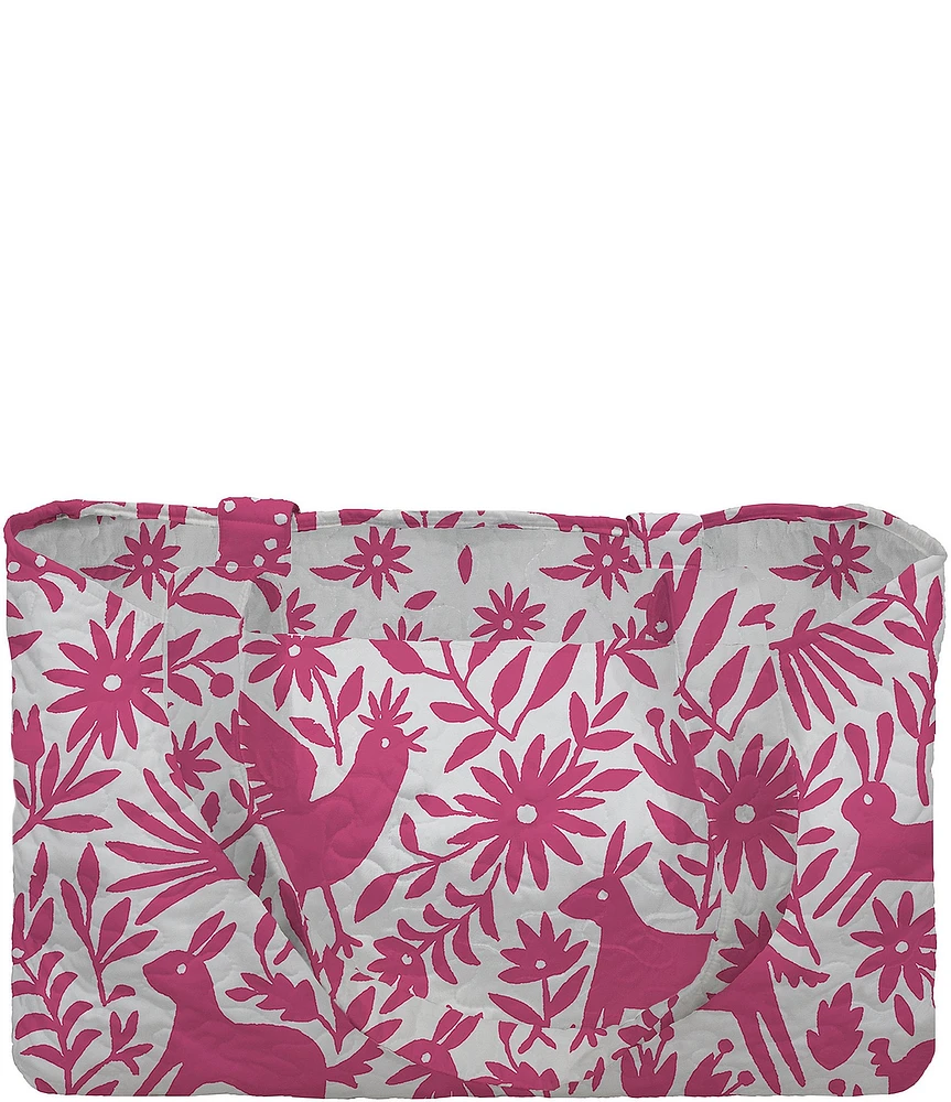 Ida Mae Home Piper Otomi Pink Fuchsia Quilted Tote Bag