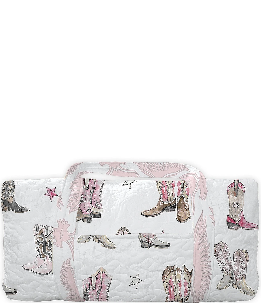 Ida Mae Home Thunder Boots Pink Quilted Weekender Duffle Bag