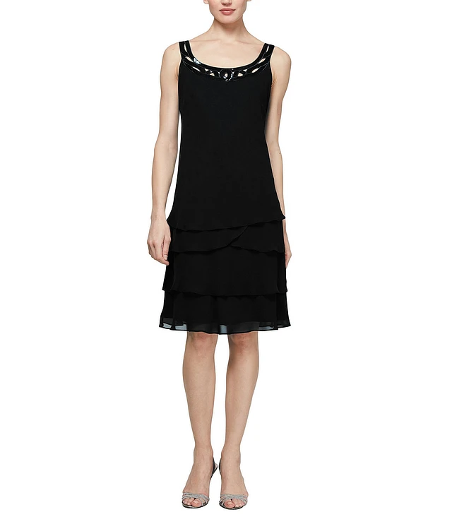 ignite evenings petite dresses Sl Fashions Round-Neck Sequin Lace Cape Dress - New Navy Jewel neck Cape sleeves Back zip closure Lined 97% polyester Ignite Evenings Plus Size Power