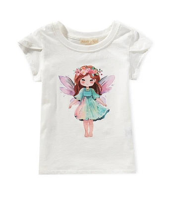 Indie Gold Little Girls Fairy Graphic T-Shirt