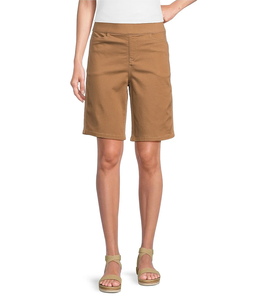 Intro Daisy High Waisted Pull-On Bermuda Shorts