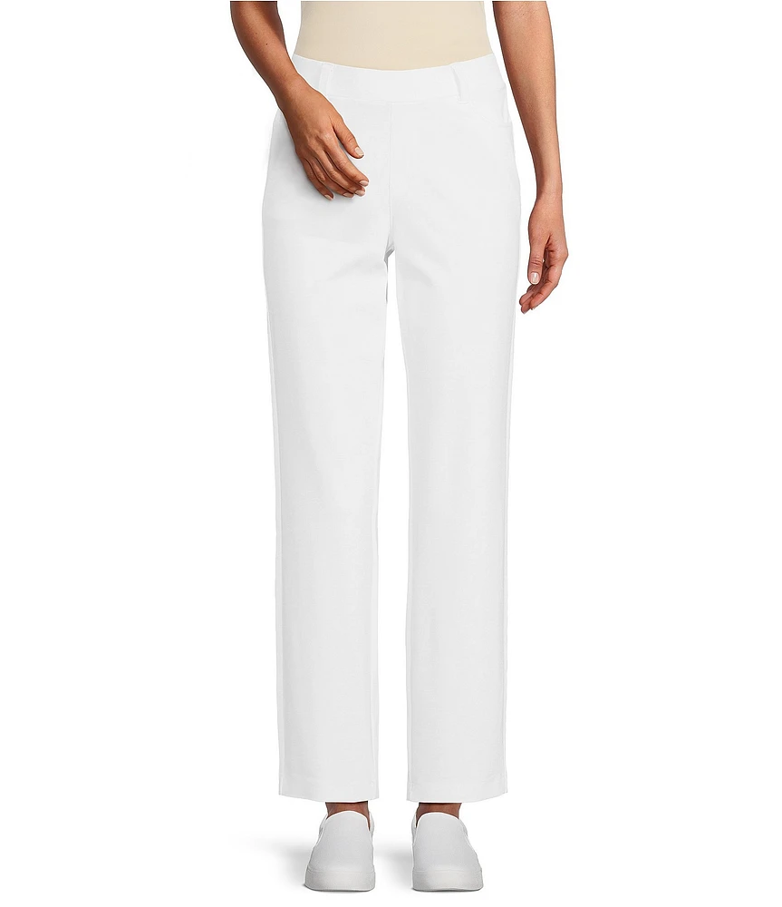 Intro Petite Size Stella Breezy Knit Slimming Comfort Waist Pull-On Ankle Pants