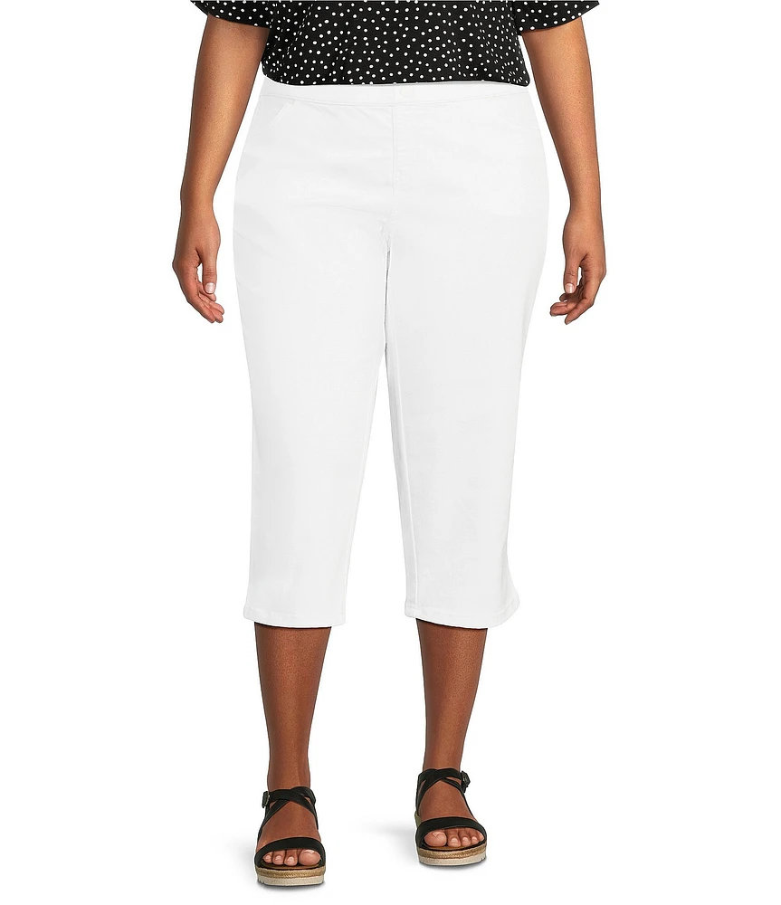 Intro Plus Size Stretch Pull-On Capri Pants