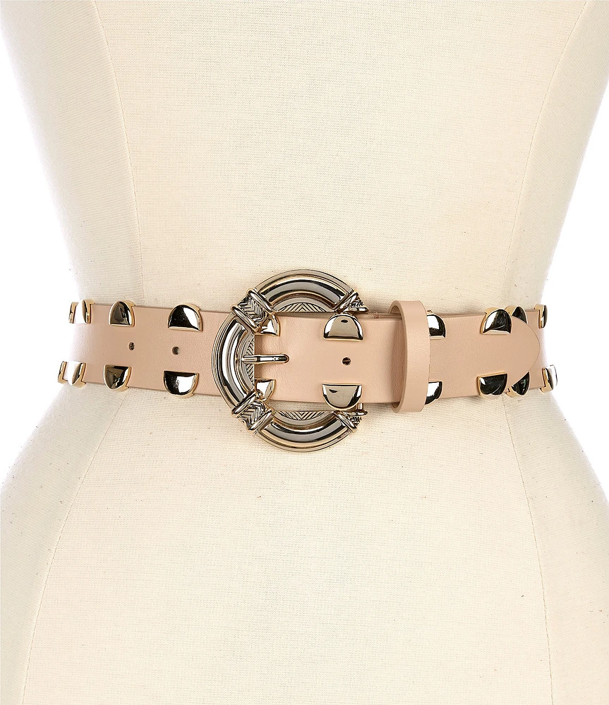 IRO Captain Studded Napa Leather C-Ring Belt