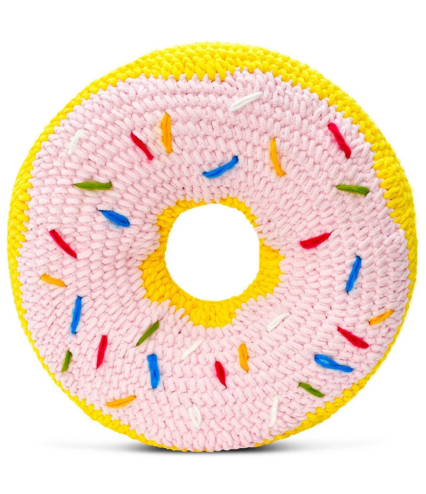 Iscream Crochet Donut Plush Pillow