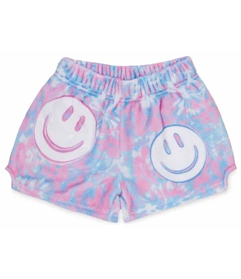 Iscream Little/Big Girls Tie-Dye Smiles Plush Shorts