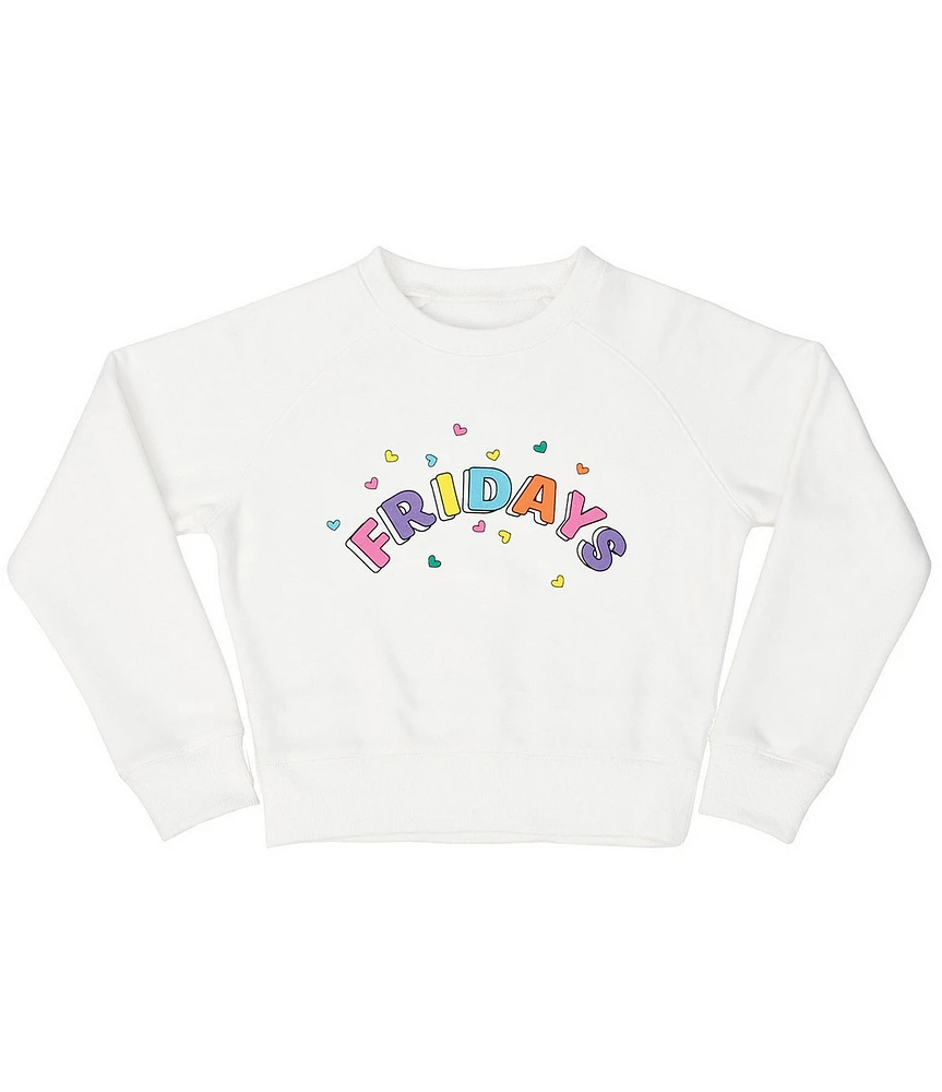 Iscream Little/Big Girls Long Sleeve Friday's Graphic Sweatshirt