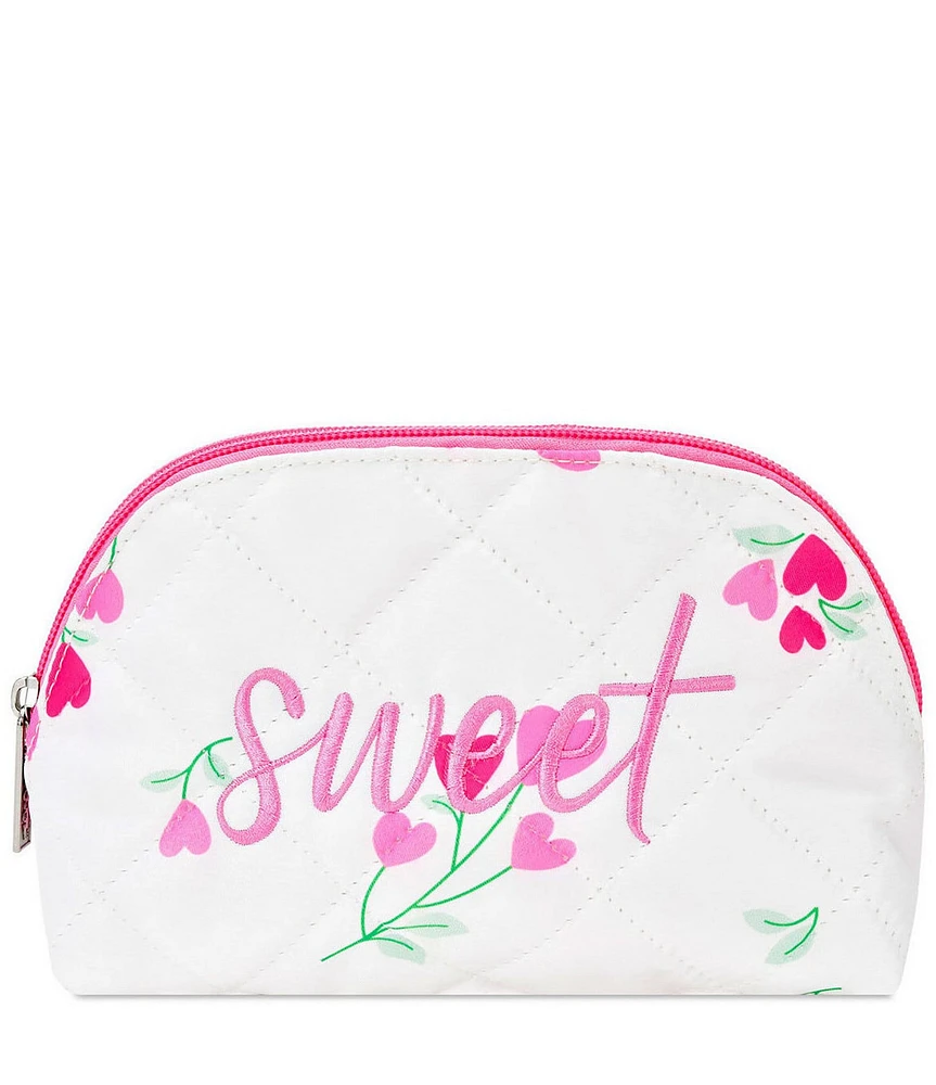 Iscream X Theme Girls Sweet Hearts Oval Cosmetic Bag