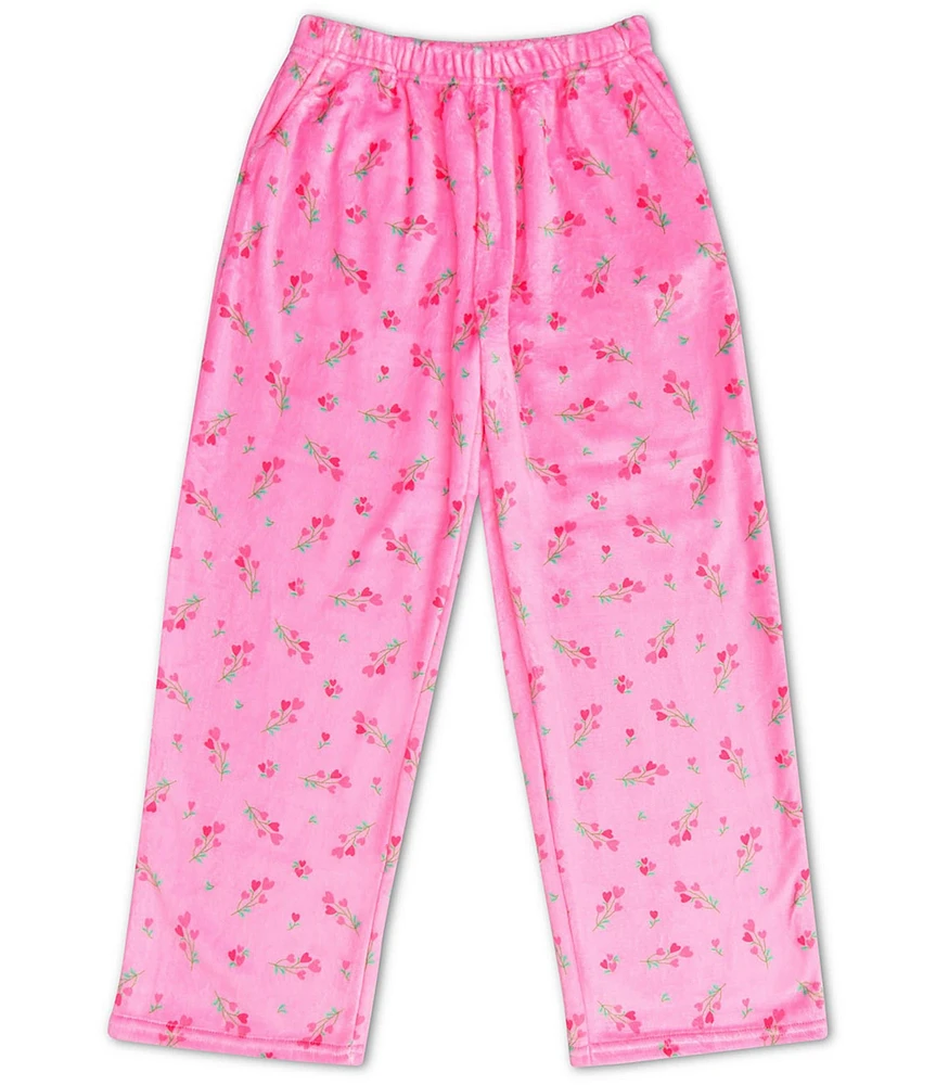 Iscream X Theme Little/Big Girls Sweet Hearts Plush Lounge Pants