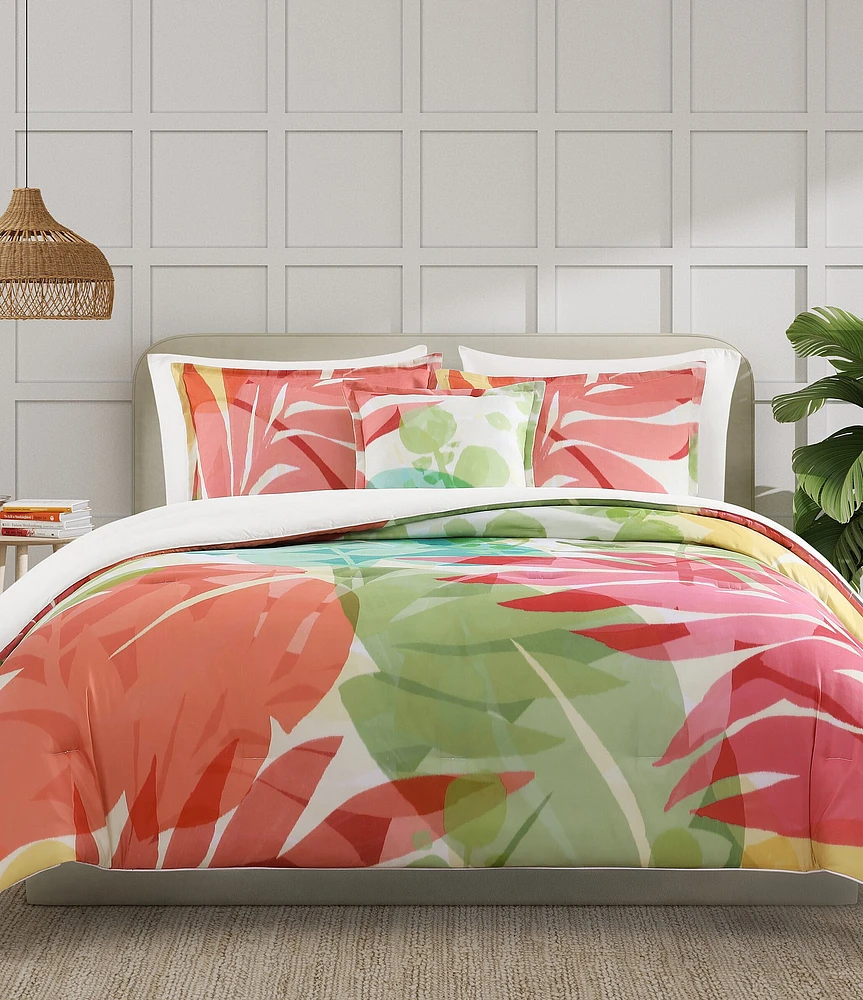 J. By J. Queen New York Tiki Vibrant Tropical-Inspired Comforter Mini Set
