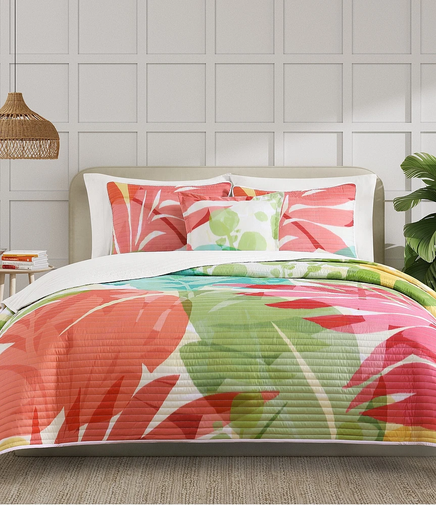 J. By J. Queen New York Tiki Vibrant Tropical-Inspired Mini Quilt Set