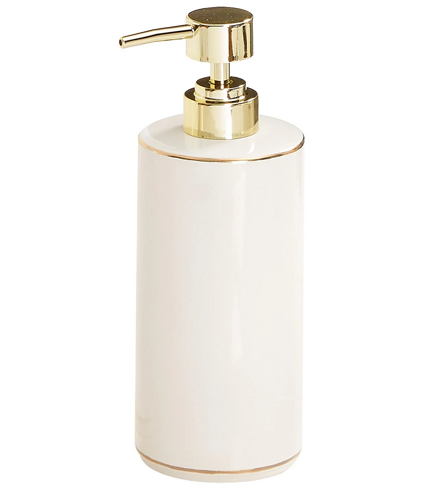 J. Queen New York Delphine Collection Glossy Stoneware Lotion/Soap Dispenser