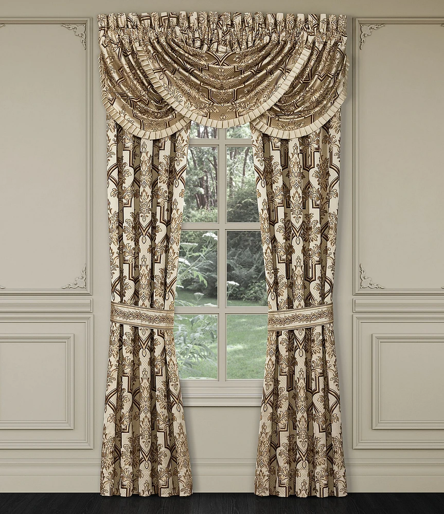 J. Queen New York Gold Coast Traditional Woven Damask Window Treatment