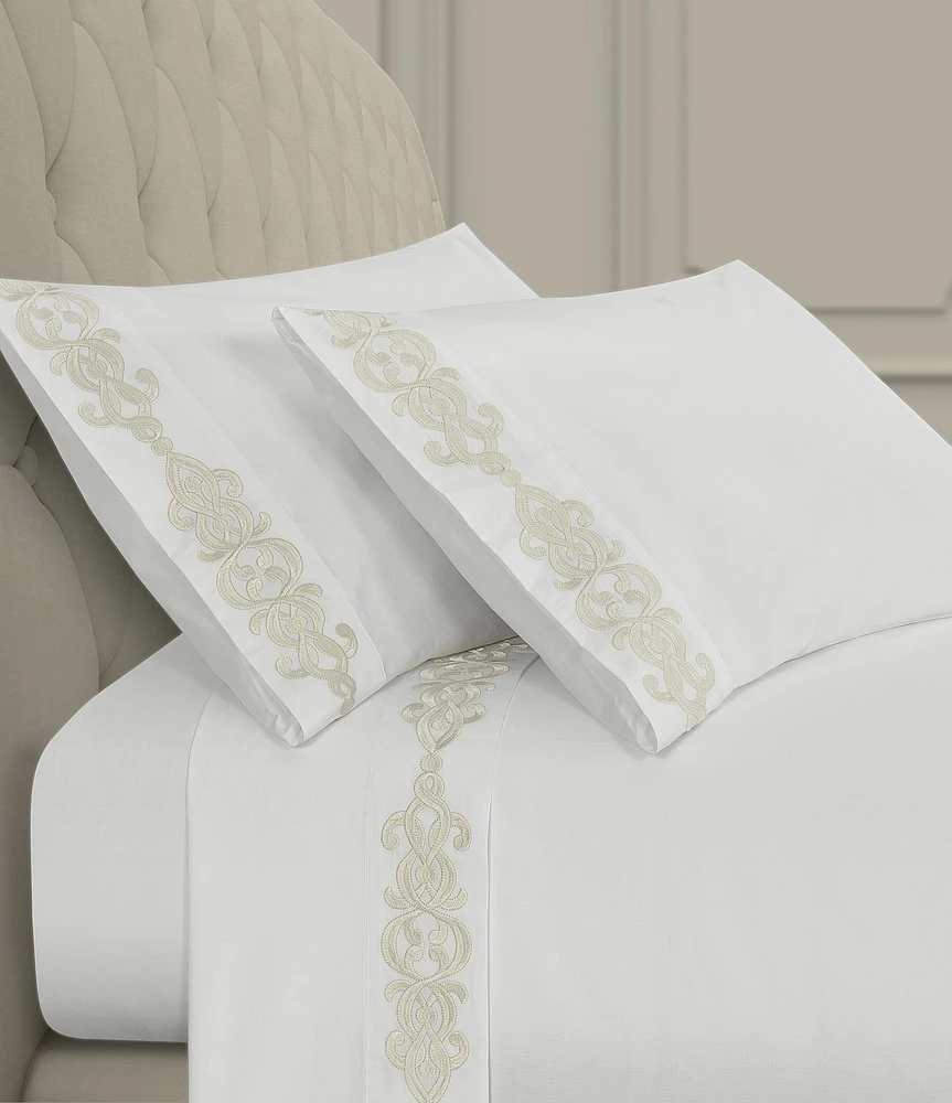 J. Queen New York Imperial Embroidered Sheet Set